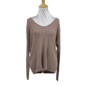 BP Sweater Womens XS Extra Small Deep Rose Knitted V Neck Slouchy Oversized